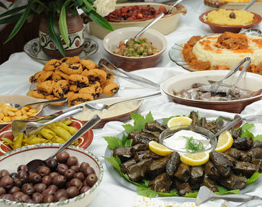 Ariadne Hotel Malia cretan gastronomy buffet